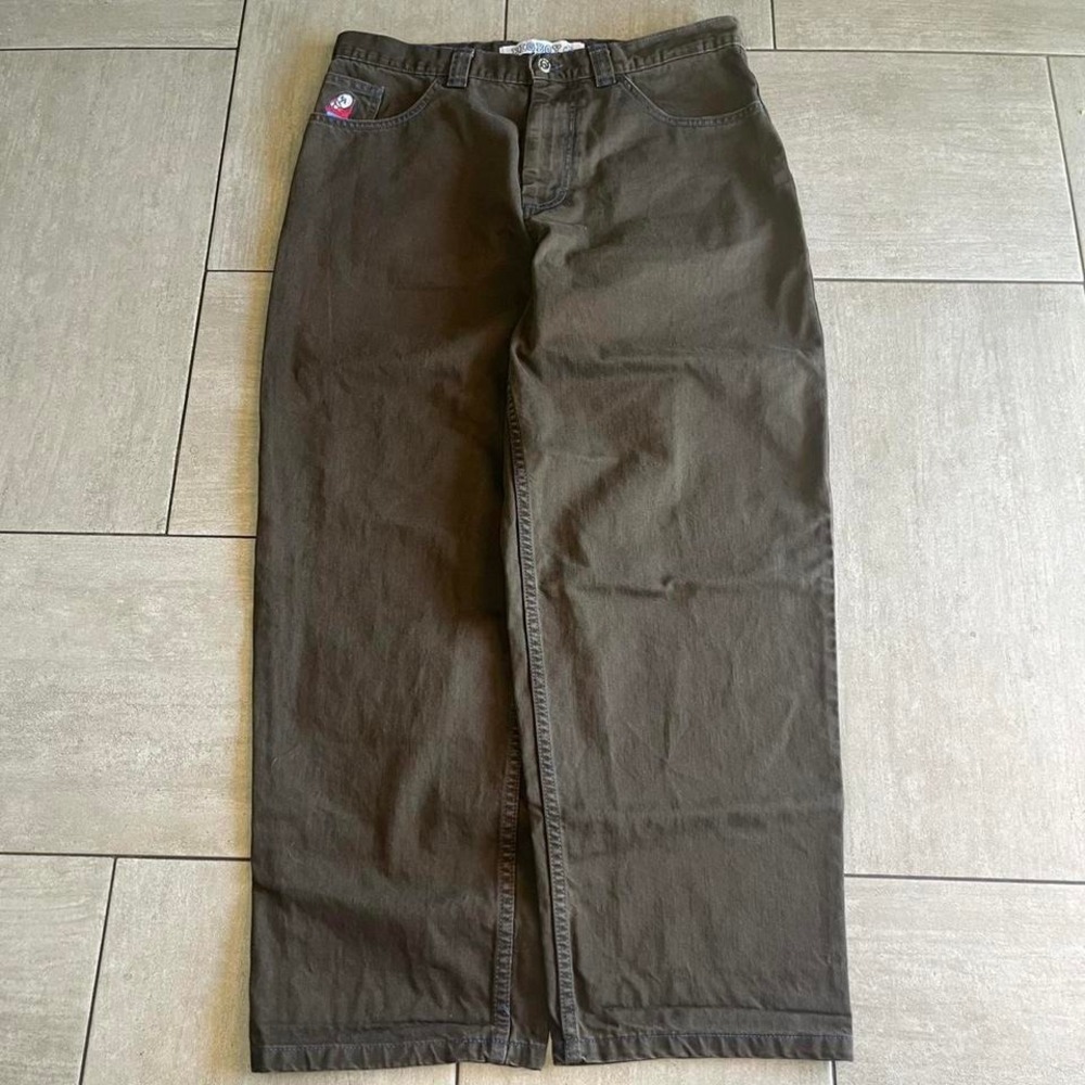 Polar Skate Co Big Boy Jeans Brown Baggy Denim Mens Size L Contrast Stitch L30
